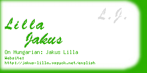 lilla jakus business card